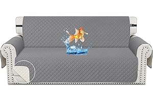 CHELZEN Impermeabile Divano Copertura 3 Posti Copridivano Mobili Protector per Soggiorno Bambini Cani Animali domestici (Grigio Chiaro, 3 Posti)