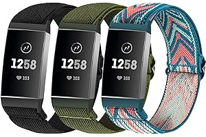 SITAFU Cinturino Compatibili con Fitbit Charge 3 Cinturino/Fitbit Charge 4 Cinturino,Nylon Elastica Regolabile Cinturini di Ricambio Sport Strap per Fitbit Charge 3/Charge 4 per Donna Uomo