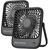 Warmco D1 Masa&uuml;st&uuml; Vantilat&ouml;r USB ve Type-C Bağlantılı Taşınabilir Ultra İnce Soğutucu Fan Siyah 3 Kademeli Ayarlanabilir Kat
