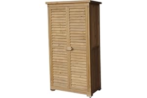 Gardiun KNH1105 - Caseta Armario Emmy 87x46,5x160 cm Madera para Exterior