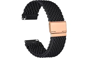 Ayadoo Correa de reloj de Nailon Trenzado, Correa de Reloj Deportiva Tejida de Liberación Rápida con Hebilla Ajustable para Hombres y Mujeres, Ancho 16mm 17mm 18mm 19mm 20mm 21mm 22mm