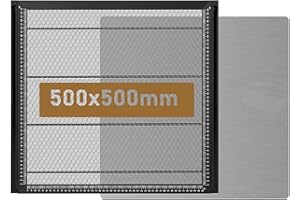 Yofuly Wabentisch für Lasergravierer, 500x500x22mm Aluminium-Waben-Schneidetisch mit Platte für Lasergravurmaschine, Waben-Laserbett zum Schutz des Schreibtisches (19.69"*19.69"*0.87")