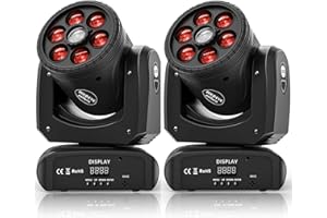 OSUSUENT Testa mobile LED 120W Bee Eye 8 Gobo 8 colori RGBW Partylight DMX512 16/18 canali Luce da discoteca 6 raggi ruotabili di 360° per feste in discoteca KTV Matrimoni Club Natale