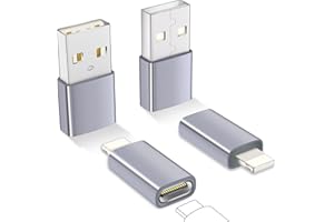 BRV Explorer USB C auf Lightning Adapter (2 Stück) & Adapter USB C auf USB (2 Stück), USB-C Buchse auf Lightning Stecker für iPhone 14 13 12 11 Pro Max, USB C Adapter für iPhone iPad Samsung Galaxy