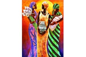 MXJSUA 5D Diamond Painting Kits de Taladro Redondo para Adultos Rhinestone Pegado Artesanía para decoración de la Pared del hogar 30x40 cm Tres Mujeres
