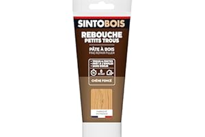 SINTO Pâte à Bois Pour Reboucher Imperfections et Fissures Chêne Foncé - 250g - Sans Odeur - Intérieur et Extérieur, CHENE FONCE