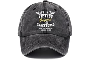 NOEMIN 50th 60th 70th 80th Birthday Vintage Baseball Cap for Men - Birthday Gift Cool Unusual Stuffs Ideas Caps for Dad Uncle Grandad, 1945/1955/1965/1975 Birthday Gifts for Men