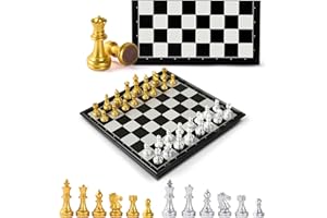 Fajiabao Echiquier Jeu d'echecs Magnetique Adulte Enfant, Jeux d Echec Pliable Jeux de Société Traditionnels Portable de Voyage Enfant pour Éducatif Cadeau de Noel Fille 6 7 8 9 Ans
