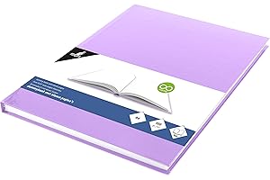 Kangaro KTC Kangaro K-5354 - Quaderno da disegno, formato A4, con copertina rigida viola pastello, 80 fogli da 100 g, carta bianca senza acidi, colore: viola