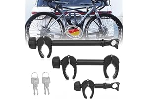 FINEW Lot de 3 supports de cadre pour porte-vélos, attelage de remorque, 45 cm + 32 cm + 25 cm - Support universel verrouillable pour tube en U : Ø 2,5-3 cm - Fixation puissante (breveté)