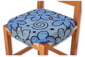 Casatessile Daisy Cuscino Copri Sedia con Alette - Azzurro