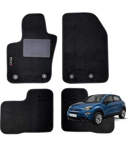 Serie 4 Tappeti - Tappetini in Moquette Neri Per Dr Dr 4.0 Dal 2020 in