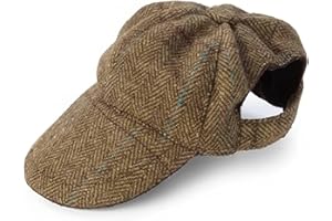 House of Paws Brown Tweed Dog Hat, Small/Medium