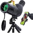 12-36x50 Spotting Scopes with Tripod Carrying Bag and Smartphone Adapter Straight Spotter Scope for Target Shooting Hunting Bird Watching