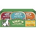 Lily's Kitchen Natural Adult Dog Food Wet Trays - Complete Grain-Free Multipack - Chicken, Fish & Venison (6 Trays x 150g)