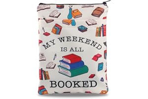 BAUNA Housse de livre pour amoureux de lecture de livre sac cadeau my weekend is all booked pochette cadeau pour livish (livre du week-end BM)