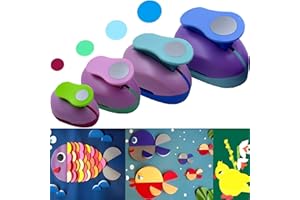 CINY Circle Punch Set Round Embossing Device, Scrapbook Paper Punchers Craft Punches Round Shape Paper Punches for Card Making DIY Albums Greeting Cards (4 pcs, Diameter 9mm+25mm+38mm+50mm)