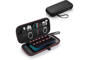 BYDIFFER Étui de Transport pour Nintendo Switch 2, Etui Rigide de Protection Portable pour Switch 2 Accessoires, Sac de Voyage avec 12 Cartouches de Jeu, Noir