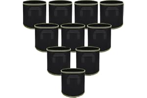 Antspertor 10 Stück Stofftopf 10l,Pflanzsack 10l Mit Griffe,Wiederverwendbare 10l Stofftopf (10l)