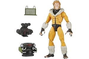 Marvel Hasbro Legends Series, X-Men Sabretooth, Action Figure collezionabile da 15 cm, con 3 Accessori Build-A-Figure, Multicolore, Taglia Unica