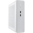 Bewinner Mini ITX Gaming PC Case, G60S HTPC Chassis Full Aluminum DC‑ATX Power Supply Computer Case for Mini-ITX 170x170mm, Free Placement(USB2.0 Silver)
