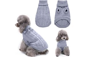 YISKY Chien Pet Pull, Pull à col roulé pour Animal Domestique, Animal de Compagnie Chat Chien Pull, Pull-Overs pour Chiens, Gilet Chaud Pet Pull, Pull d'hiver pour Chien, pour Petits Chiens Moyens Chats