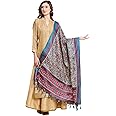 DUPATTA BAZAAR Women's Floral Silk Blend Dupatta