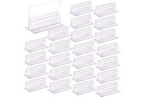 SOUJOY 50 Stück Selbstklebender Hustenschutzhalter, 7,5 x 4 cm Acrylplatten-Halter-Clip, Glasschildhalter-Ständer, Schreibtisch-Trennwände Privatsphäre für 0,1 bis 5 mm Dicke