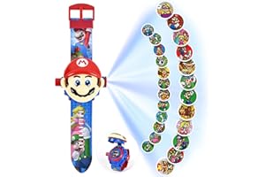 YULONGWU Orologio Bambini, Orologio con Proiettore, Orologio Bambini Digitale, Orologio da Polso con Proiettore Digitale, 24 motivi di proiezione, orologio elettronico da polso per bambini e ragazze