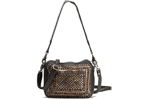 BIBA Torebka damska ze skóry naturalnej, torba na ramię Heritage Lovington LOT1L, krótki długi uchwyt, zamek błyskawiczny, Legalna skóra bydlęca