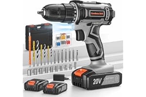 VIWKO Perceuse Visseuse Sans Fil 20V, Visseuse Devisseuse Sans Fil, 2 Batteries 2000mAh, 89 Accessoires et Valise, LED, 42Nm Perceuse-Visseuse, 25+1 Réglages de Couple, 2 Vitesses, pour la Bricolage