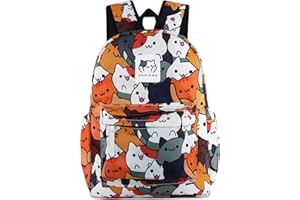 Roffatide Jeu Neko Atsume Anime Sac à Dos pour Ordinateur Portable Mignon Chat Sac D'école Dessin Imprimé Backpack