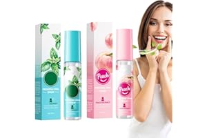 RAKIUTY Spray D'haleine Buccale, 20ml Spray Rafraîchissant pour l'Haleine, Vaporisateur D'Halitose D'Odeur Orale, Souffle Frais, Petit Portatif à Souffle Frais, 2 Pièces