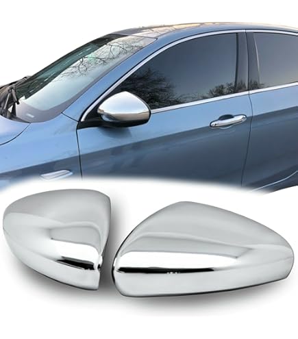 CHROMEMASTER | Calotta per gli specchietti esterni | Compatibile con Ford Fiesta VI Hatchback, 5 Porte 2009-2017 | Plastica ABS; Le calotte donano un aspetto unico all'auto e proteggono dai danni
