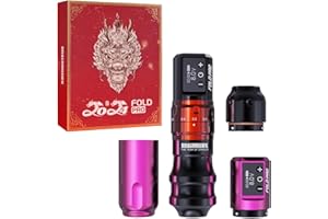 Dragonhawk Fold Pro - Macchina per tatuaggi senza fili, con batteria, lunghezza da 2,4 a 4,2 mm, anno di Dragon Edition (RED)