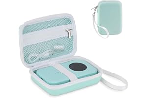 TUNYINSH Case for NIIMBOT D110 JADENS D110 SUPVAN Phomemo D30/ D35 Label Maker Printer, Mini Labeler Sticker Labler Maker Storage Cover Bag Tape Paper Roll & USB Cable (Only Case) (Green)