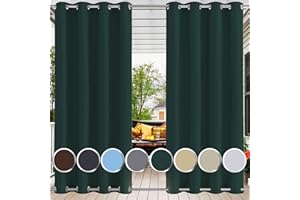 Ufamiluk tende per esterno con anelli Protezione Solare e Privac impermeabile tenda da esterno balcone per balconi esterni verande gazebo da esterno 1 Pezzo 90x215cm (BxH) Verde scuro