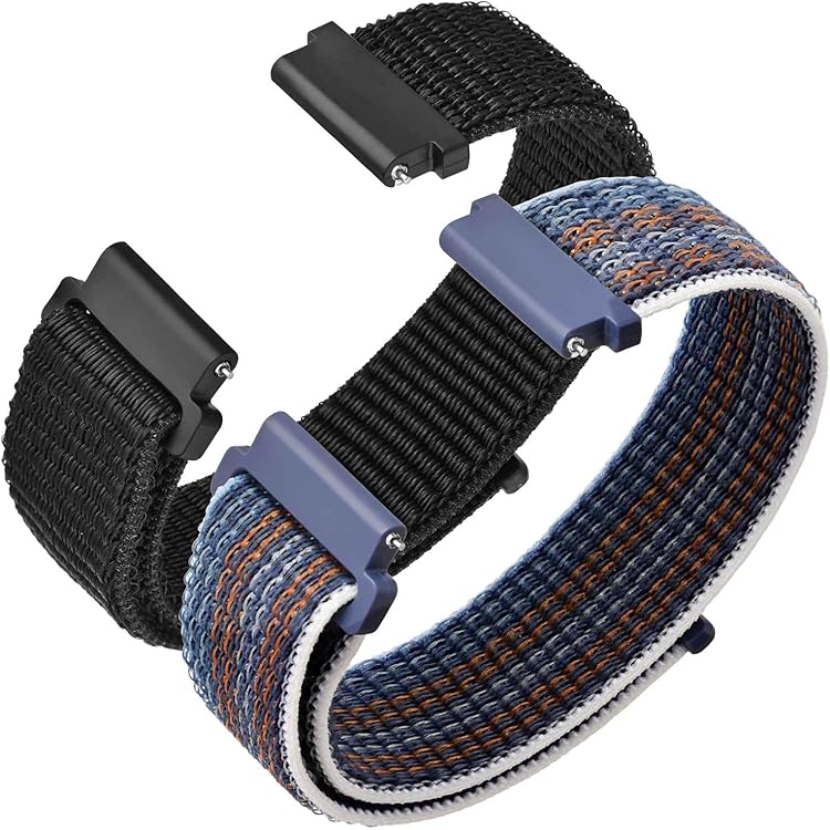 Cobee Bracelet De Montre En Nylon élastique, Bracelet Sport En Nylon Tissé 20 Mm Bracelet De Remplacement De Montre Universel Bracelet De Remplacement Extensible Tressé Réglable Hommes Femmes(Rose