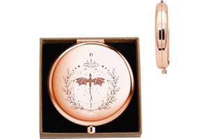 AKTAP Vierter Flügel Geschenk Spiegel Vierter Flügel Drache Make-up Kompaktspiegel Ya Fantasy Buch Liebhaber Reisespiegel Drachenreiter Geschenk Vierter Flügel Drachen Make-up