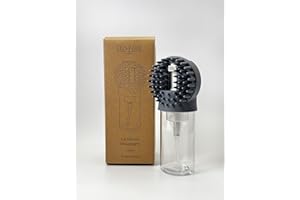 LEO-PAUL PARIS LEO-PAUL Le Rituel Moussant Brosse de Bain pour Chien avec Réservoir Intégré Effet Moussant Intensif Nettoyage Doux pour Poils Courts/Longs Accessoire de Toilettage en Silicone (Onyx)