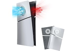 Mcbazel PS5 Slim Faceplate Piastra di Ricambio Placche per Pannello Laterale Rigido Copertura Protettiva Accessori con Ventilazione per PlayStation 5 Slim Digital Edition(Non per PS5/PS5 Pro)