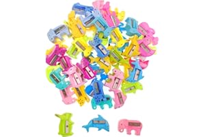 JZK Lot de 50 taille-crayons fantaisie en forme d'animal de dessin animé pour enfants, cadeaux d'anniversaire, cadeaux de remerciement, prix pour filles et garçons