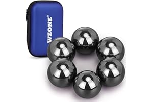 Wzone 3cm Balls Ferrite Magnet, 6 Pack Magnetic Balls Stress Relief Anti Stress Sphere Magnets for Office Home, Fun and Creative
