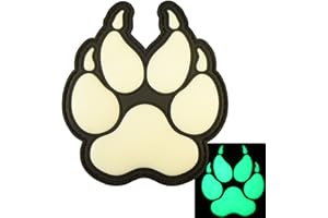 LEGEEON Glow Dark ACU K-9 Paw K9 Handler Dogs of War Morale Army Gear PVC Touch Fastener Patch