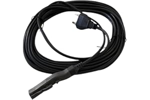 GENERICO Cavo di alimentazione compatibile per aspirapolvere Folletto, VK 200/220/220s 10 metri, alta qualità