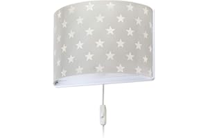 ‎DALBER Dalber kinder Wandlampe, Kinderlampe Wandleuchte kinderzimmer Sterne Stars Grau, 81218L, E27