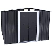 Zelsius Geräteschuppen mit Schiebetür 2 x 2,5 m | Geräumiges Gartengerätehaus | Metallgerätehaus mit Satteldach…