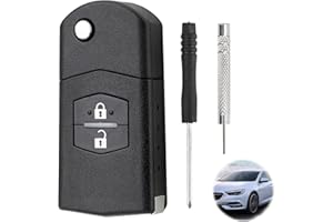 ALPPIHYM 1 opakowanie 2 etui na kluczyki samochodowe z guzikami – kompatybilne z Mazda 5 CW, 2 DE, 5 CR, 3 BK, 2 DY Facelift, 6 SW, GH, BT-50 06-11, CX-9, CX-7 – wytrzymała ochrona kluczyków samochodowych –
