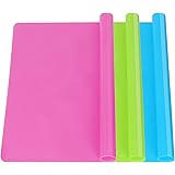 Outivity 3PCS A3 Extra Große Silikonmatte Silikonfolie für Bastelschmuck Gießharz Formen Matte,Premium Silikon Backmatte Tisc