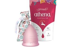 ATHENA CUP Athena Menstrual Cup One-Pack, Period Cups for Regular to Heavy Flow (Size 2 Large) - Soft Reusable Menstruation Cup - BPA Free Feminine Silicone Cup - Easy to Use and Clean Tampon and Pad Alternative
